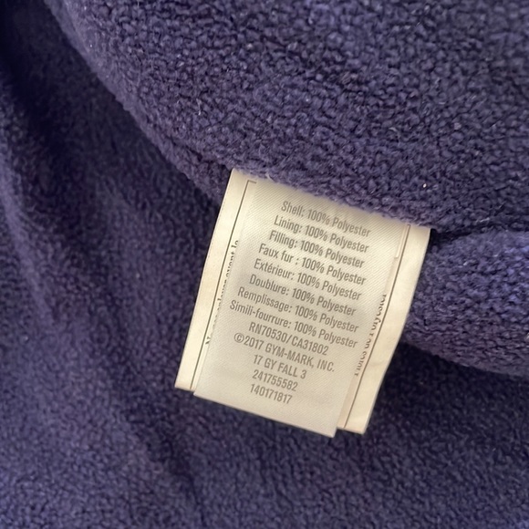 Girl’s M (7-8) vest with floral motif and fleece-lined collar - Picture 4 of 6